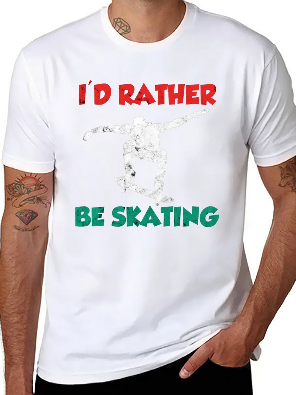 Id Rather Be Skating T-Shirt product image 10
