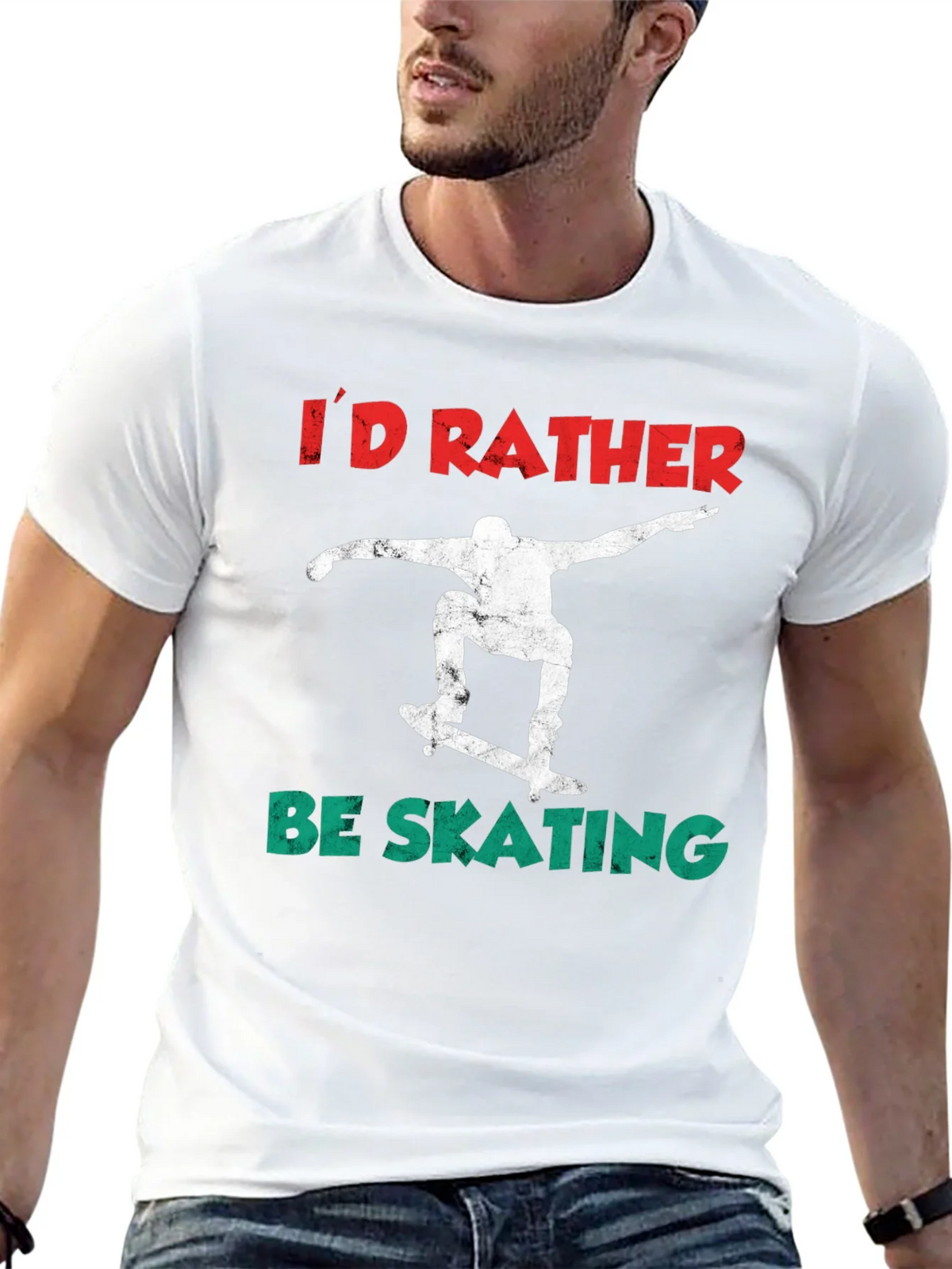 Id Rather Be Skating T-Shirt product image 4