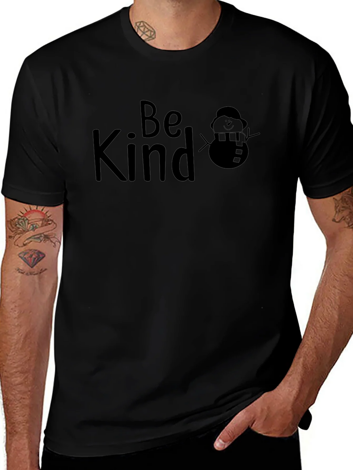 Be Kind Snowman Graphic Tee - Soft Cotton Blend product image 1