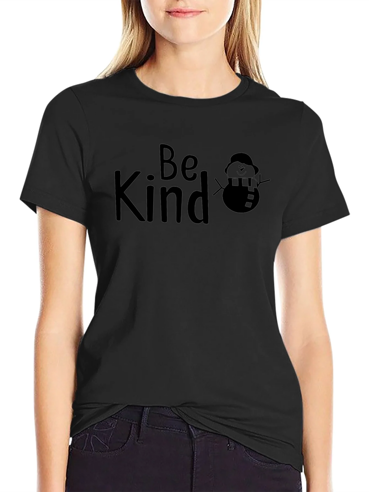 Be Kind Snowman Graphic Tee - Soft Cotton Blend product image 5