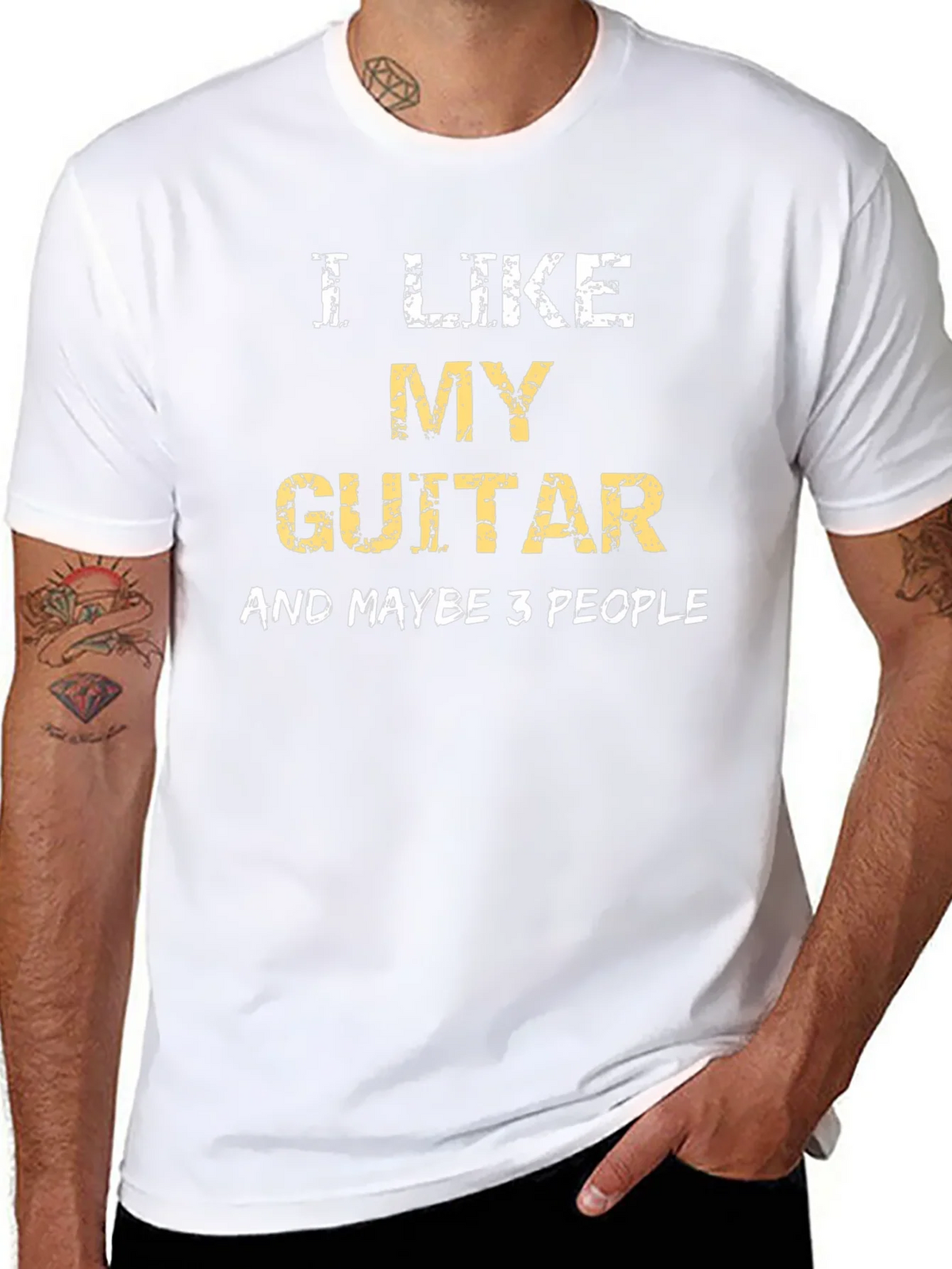 I Like My Guitar T-Shirt - Musician Humor Tee product image 10