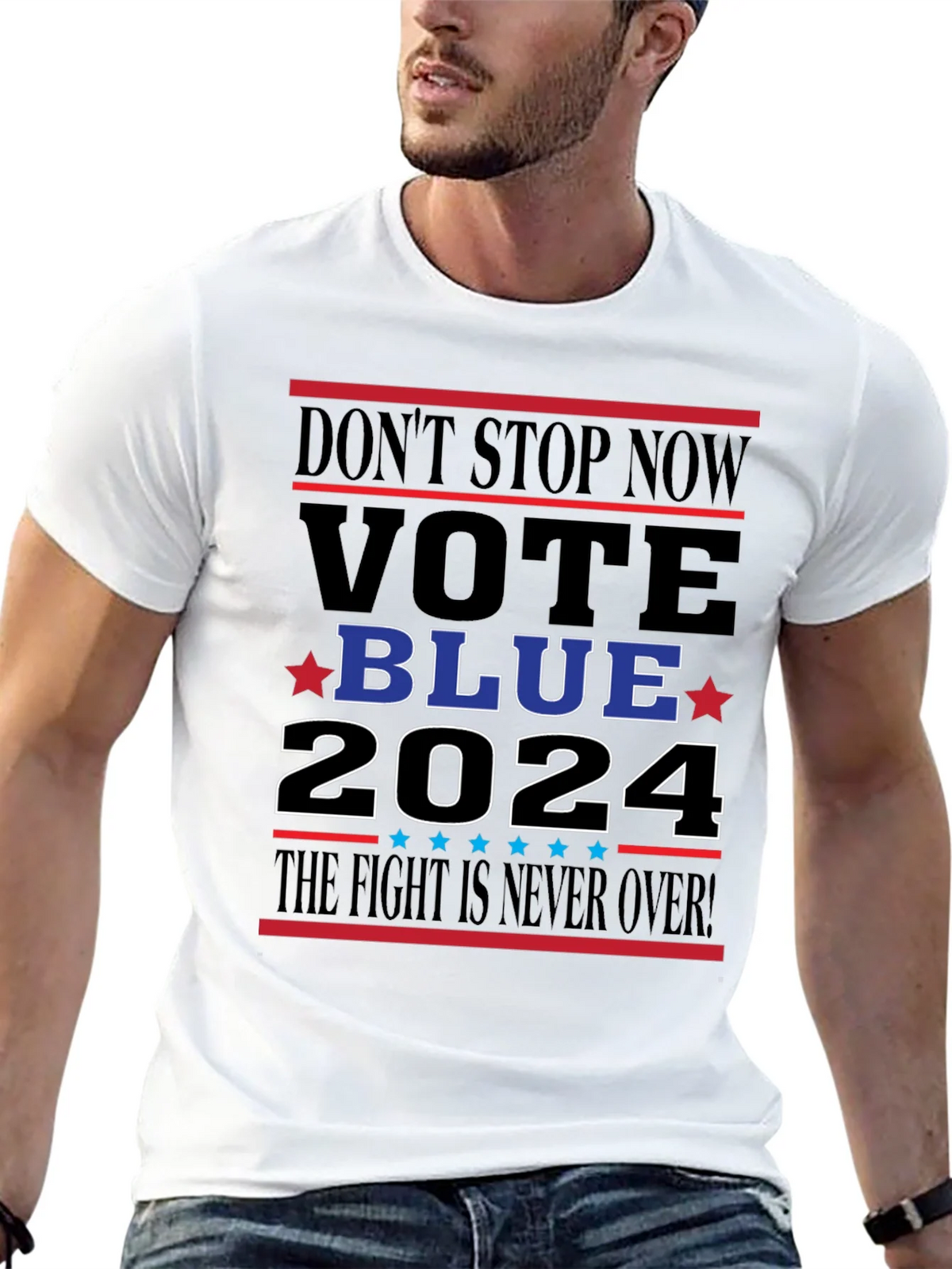 Vote Blue 2024 Graphic Tee product image 4