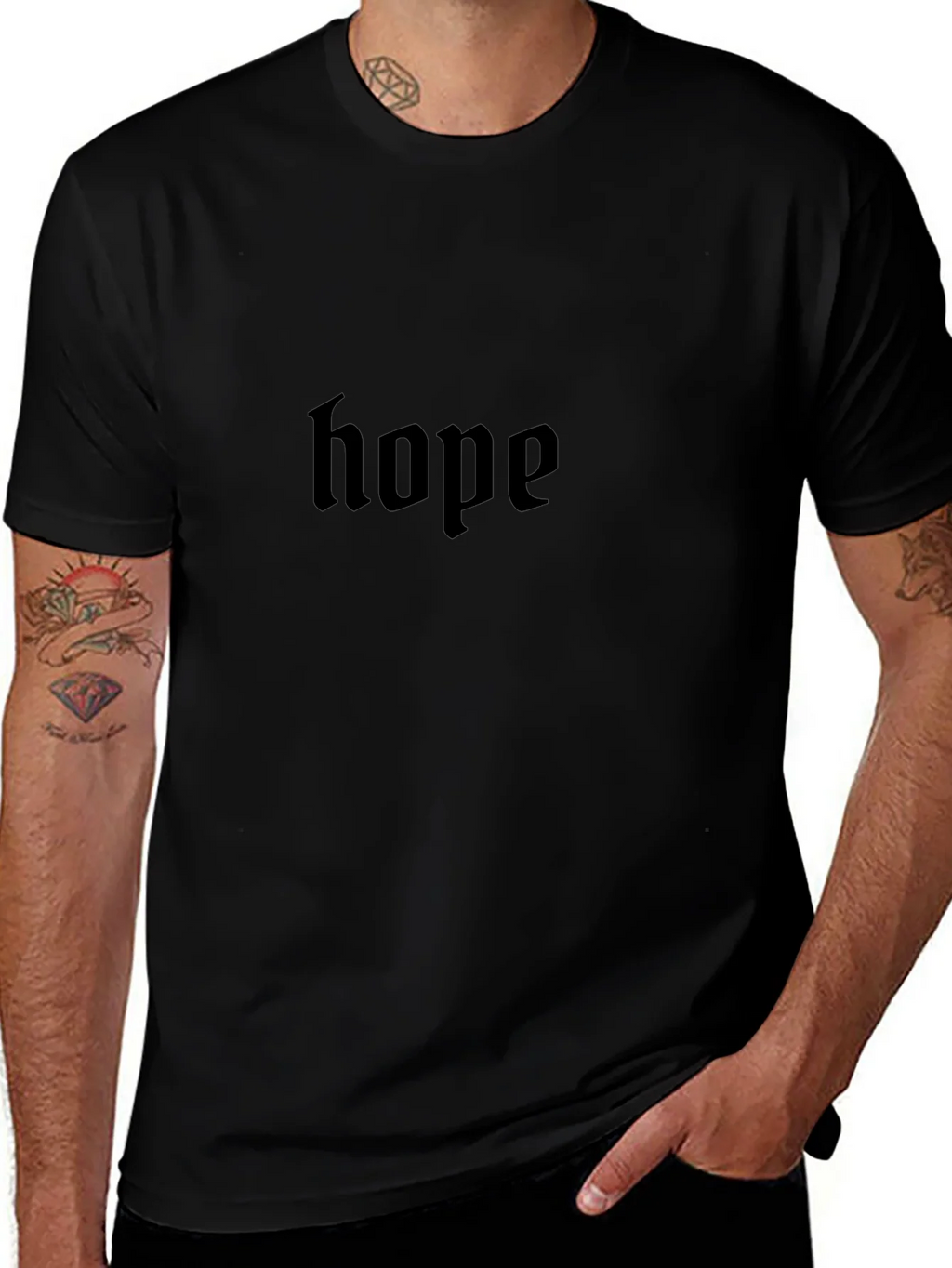 Hope Gothic T-Shirt - Premium Black Cotton Tee product image 1