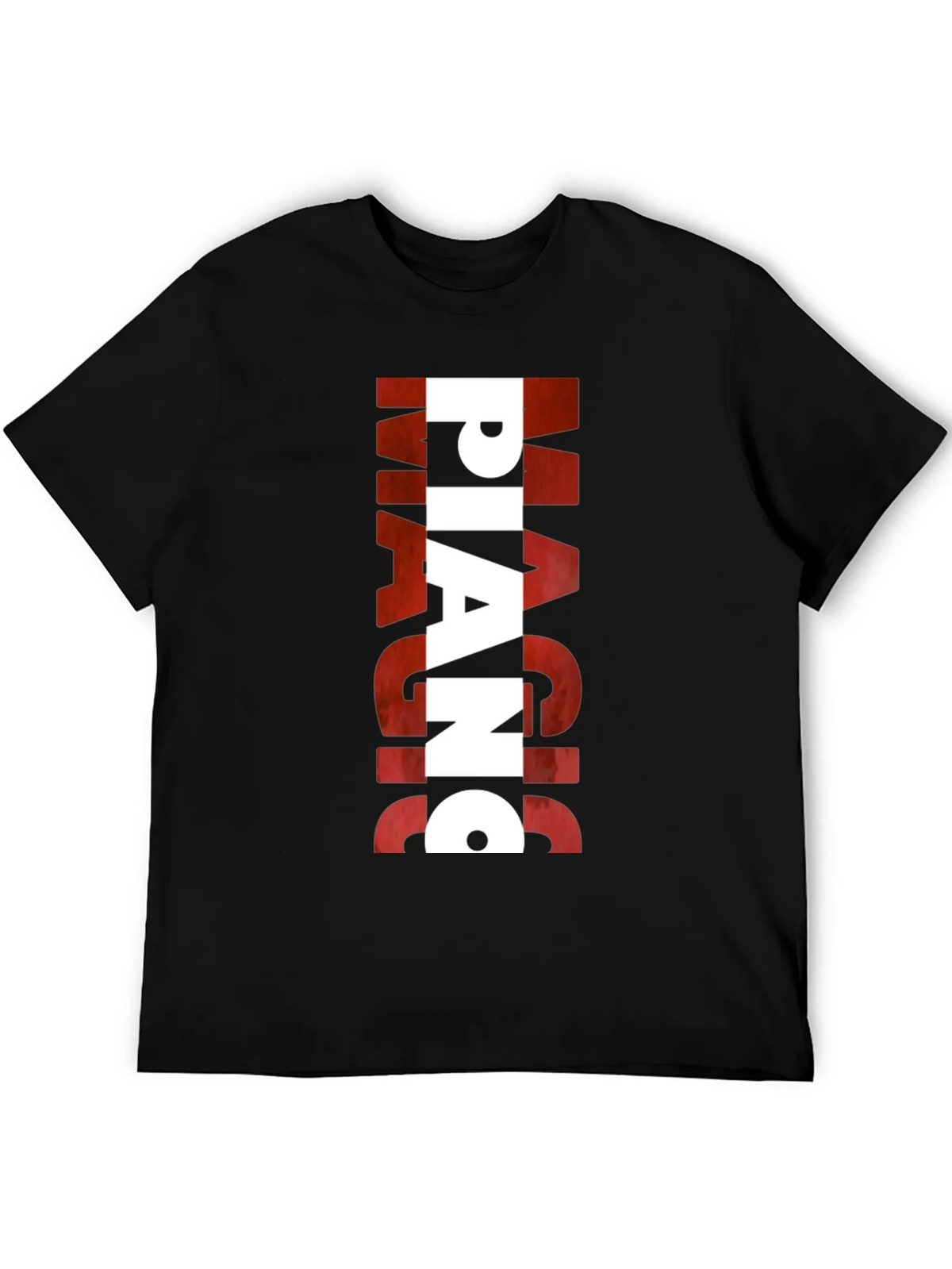 Magic Piano Mens Black Graphic T-Shirt product image 8