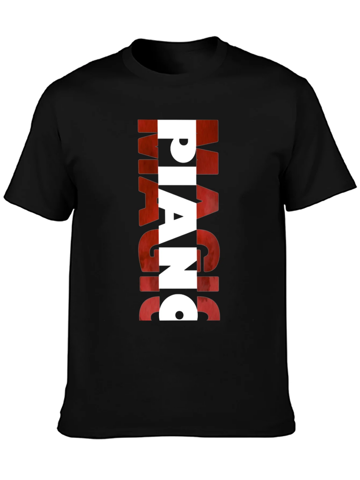 Magic Piano Mens Black Graphic T-Shirt product image 6