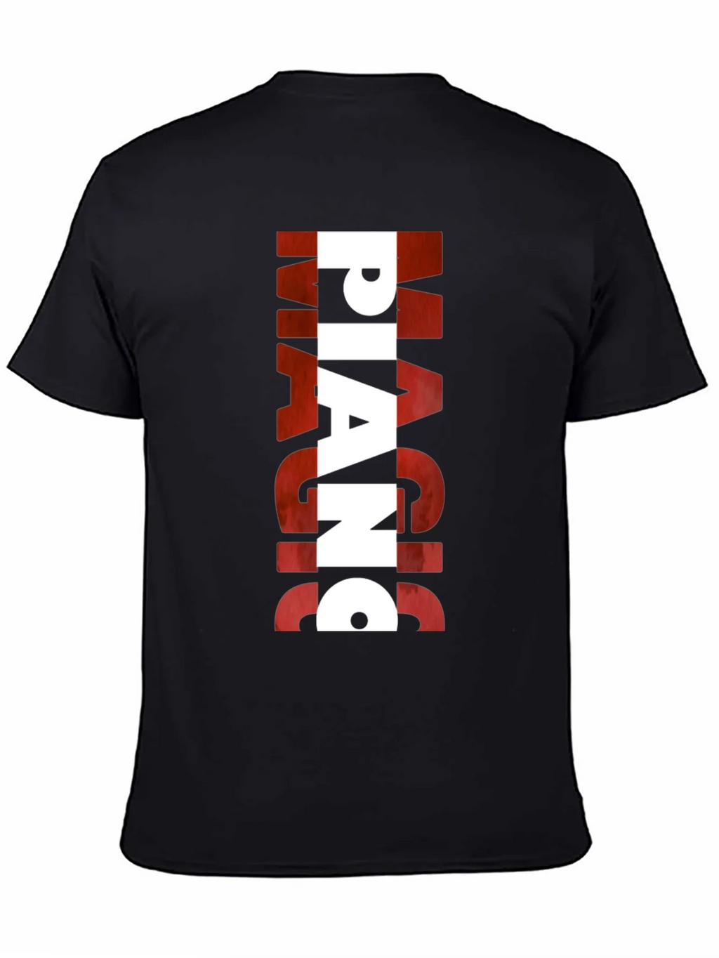 Magic Piano Mens Black Graphic T-Shirt product image 7