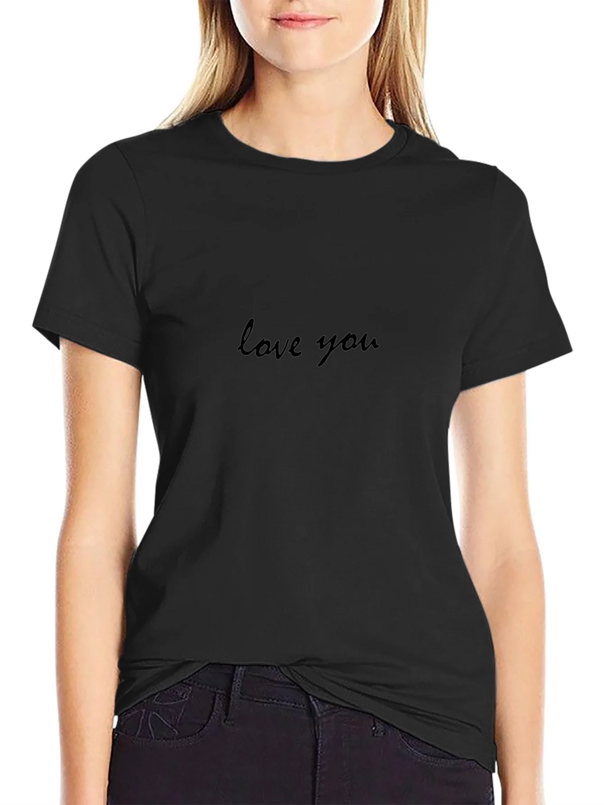 Love You - Stylish Black T-Shirt product image 5