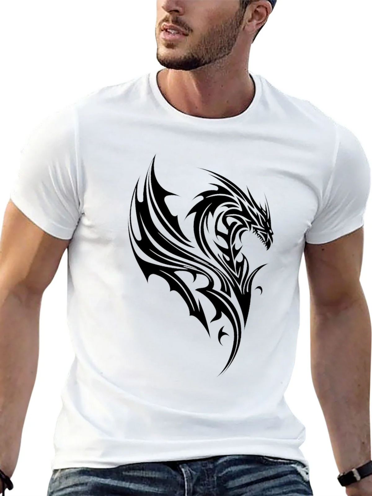 Black Dragon Graphic Tee - Mens Fashion product image 4