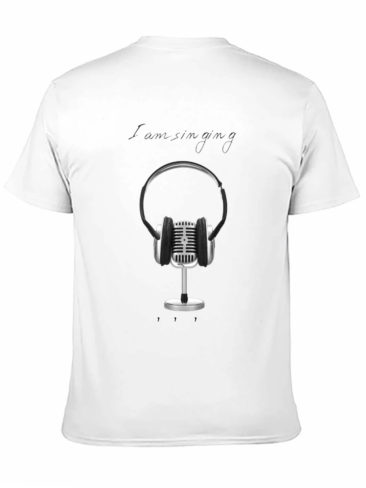 Retro Microphone & Headphones Graphic Tee - Black product image 2