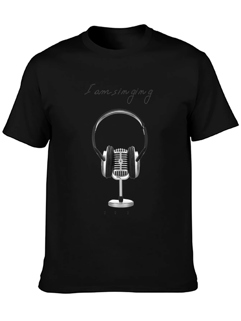 Retro Microphone & Headphones Graphic Tee - Black product image 6