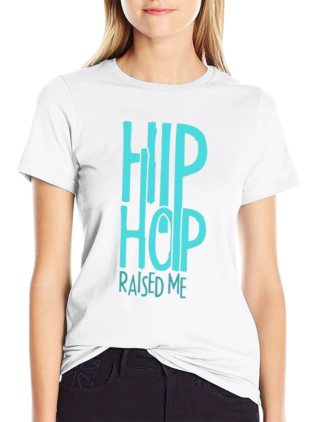 Hip Hop Raised Me Graphic Tee - Black Casual T-Shirt product image 11