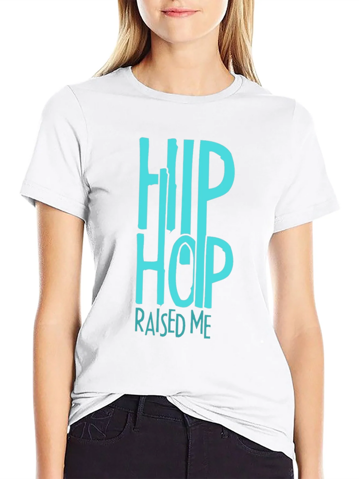 Hip Hop Raised Me Graphic Tee - Black Casual T-Shirt product image 11
