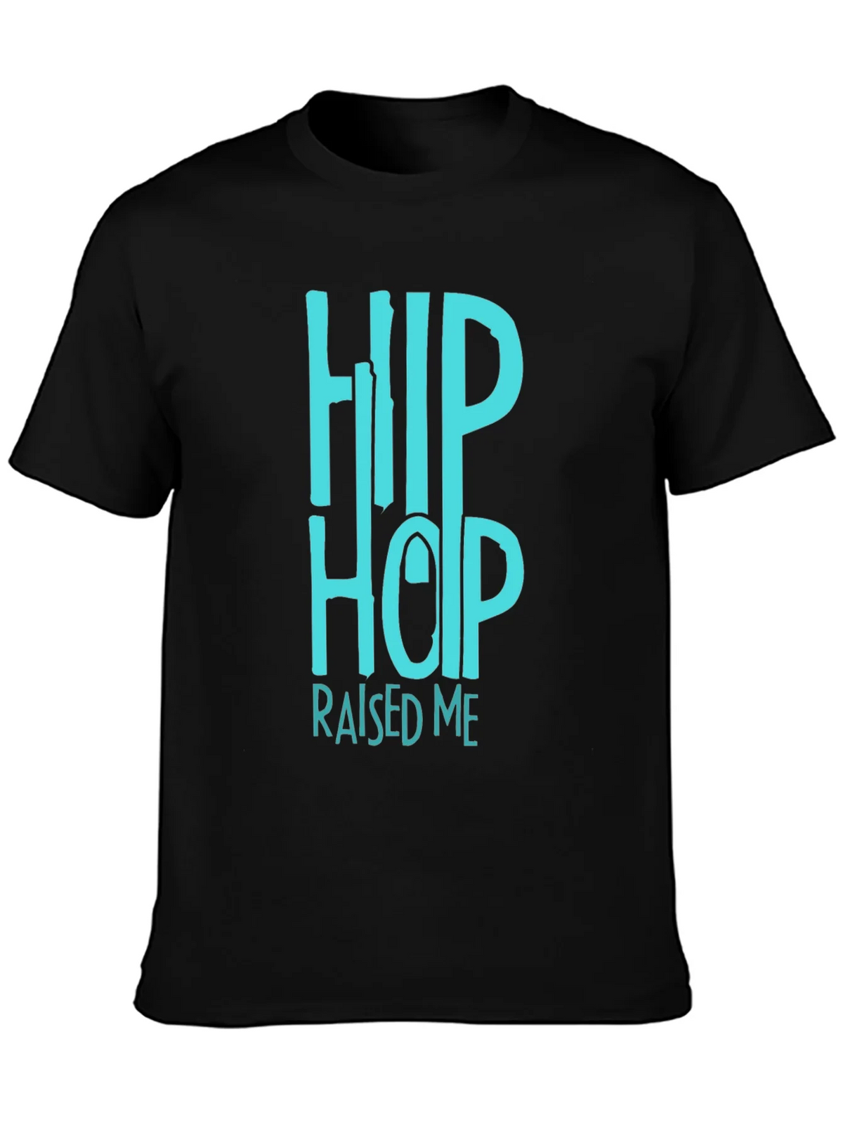Hip Hop Raised Me Graphic Tee - Black Casual T-Shirt product image 6