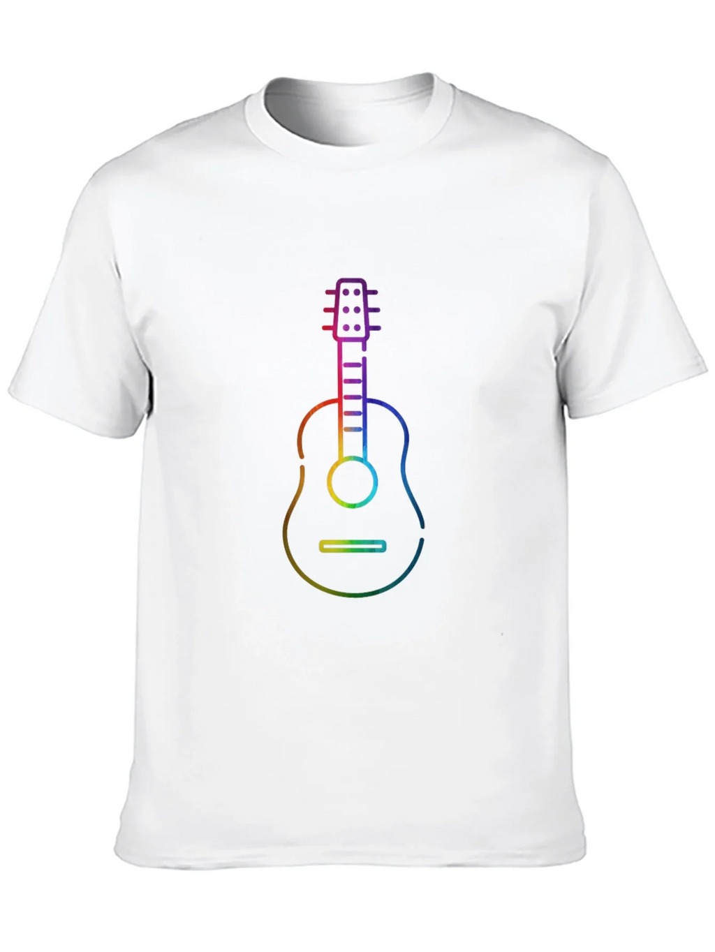 Rainbow Guitar Graphic Black T-Shirt product image 12
