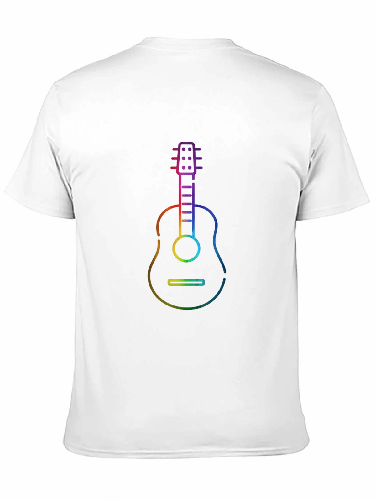 Rainbow Guitar Graphic Black T-Shirt product image 2
