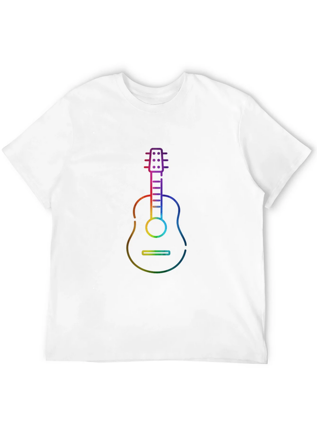 Rainbow Guitar Graphic Black T-Shirt product image 3