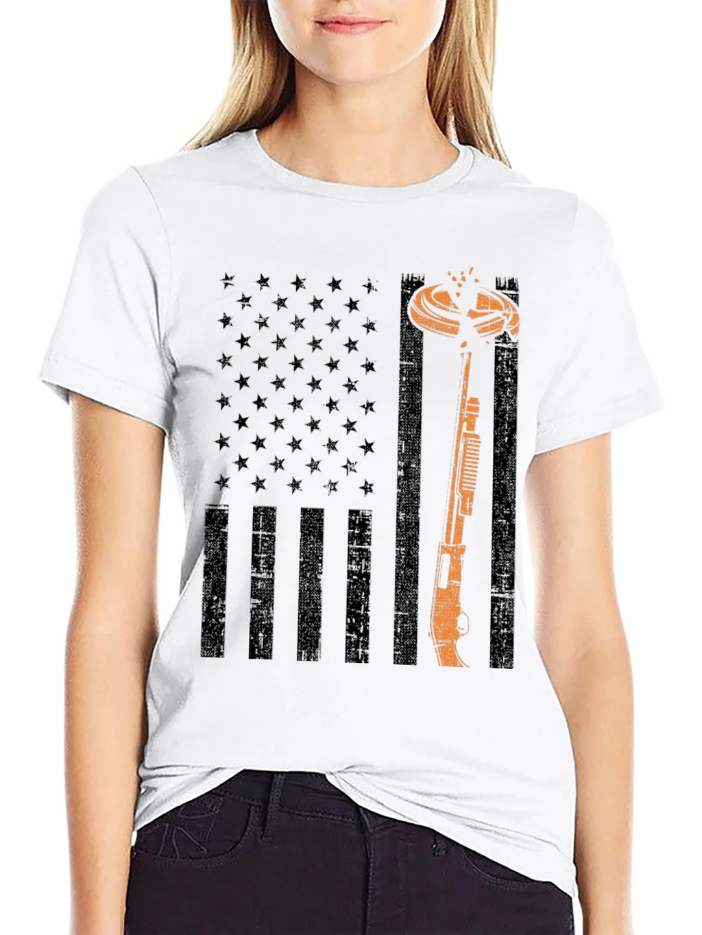 American Flag Clay Shooting T-Shirt product image 11