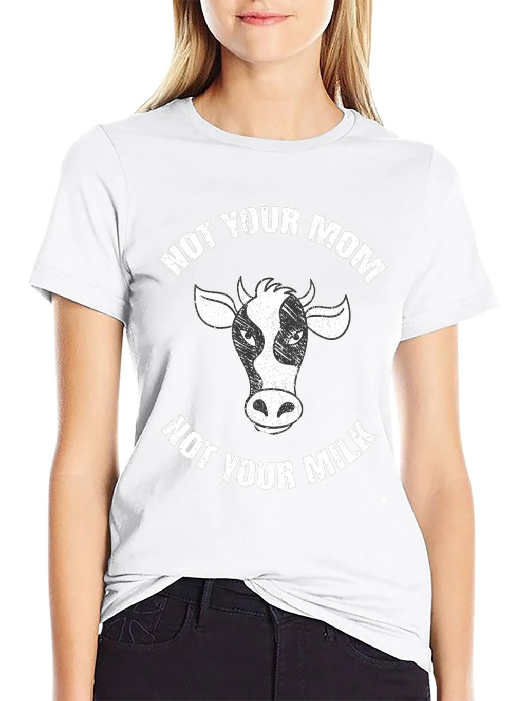 Not Your Mom Milk Black T-Shirt Vegan product image 11