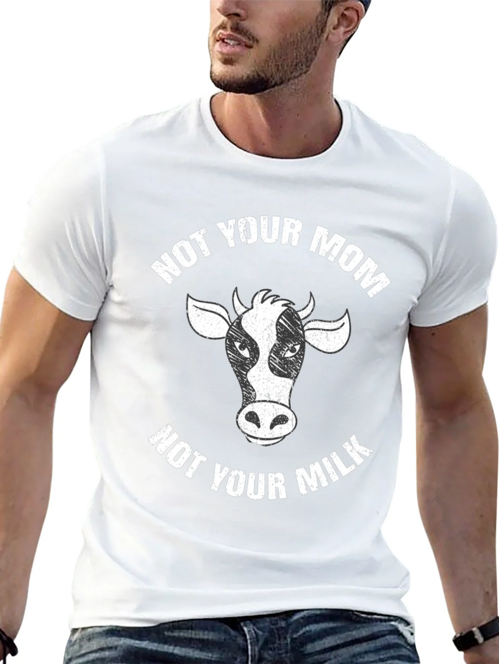 Not Your Mom Milk Black T-Shirt Vegan product image 4
