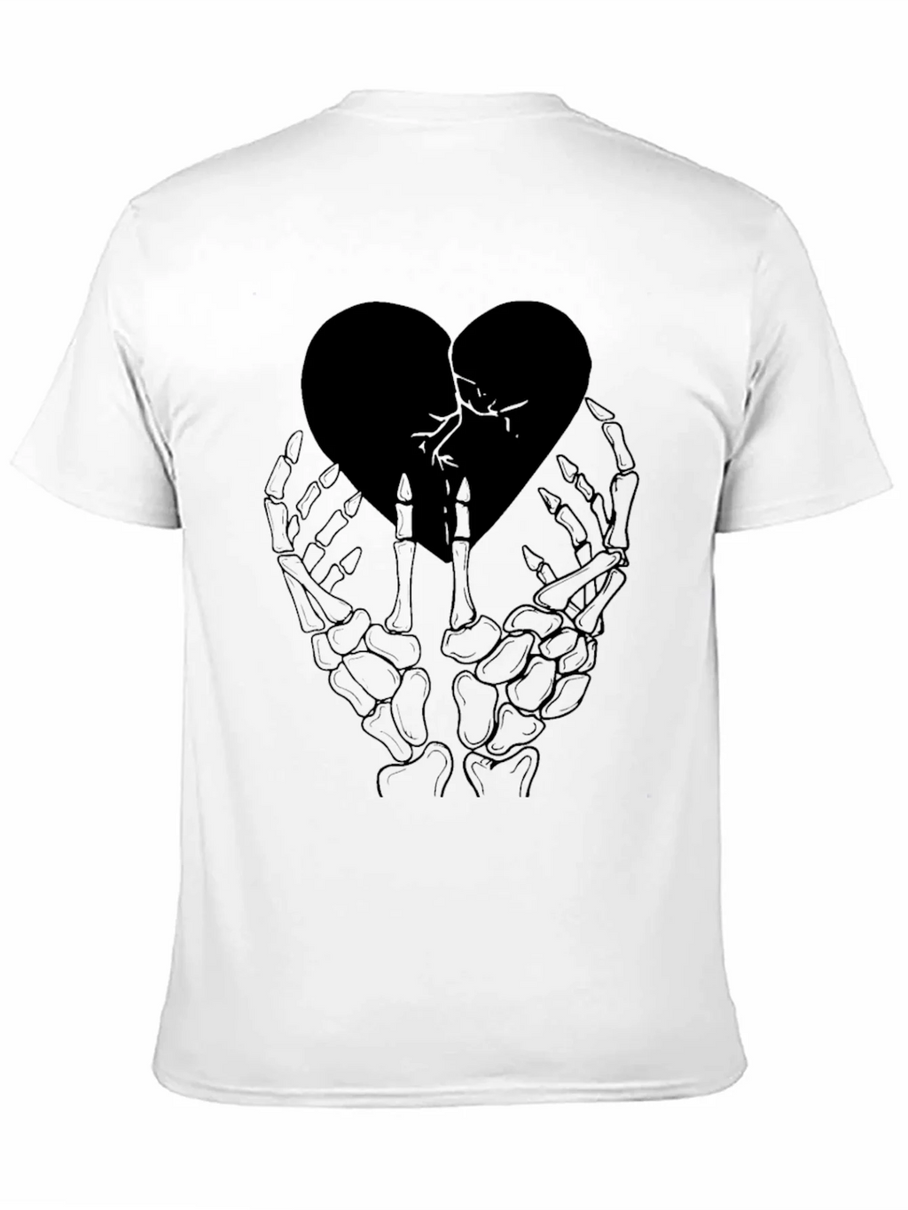 Broken Heart Skeleton Hand Graphic Tee product image 2