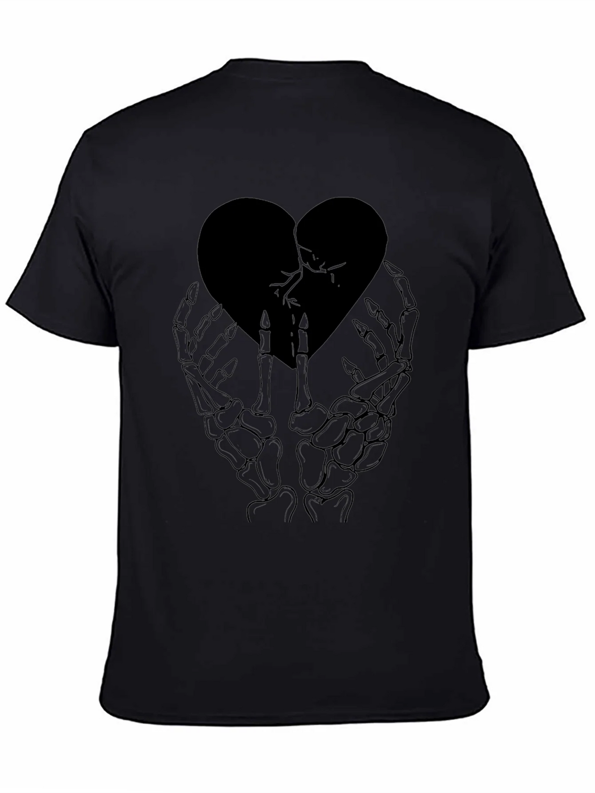Broken Heart Skeleton Hand Graphic Tee product image 7