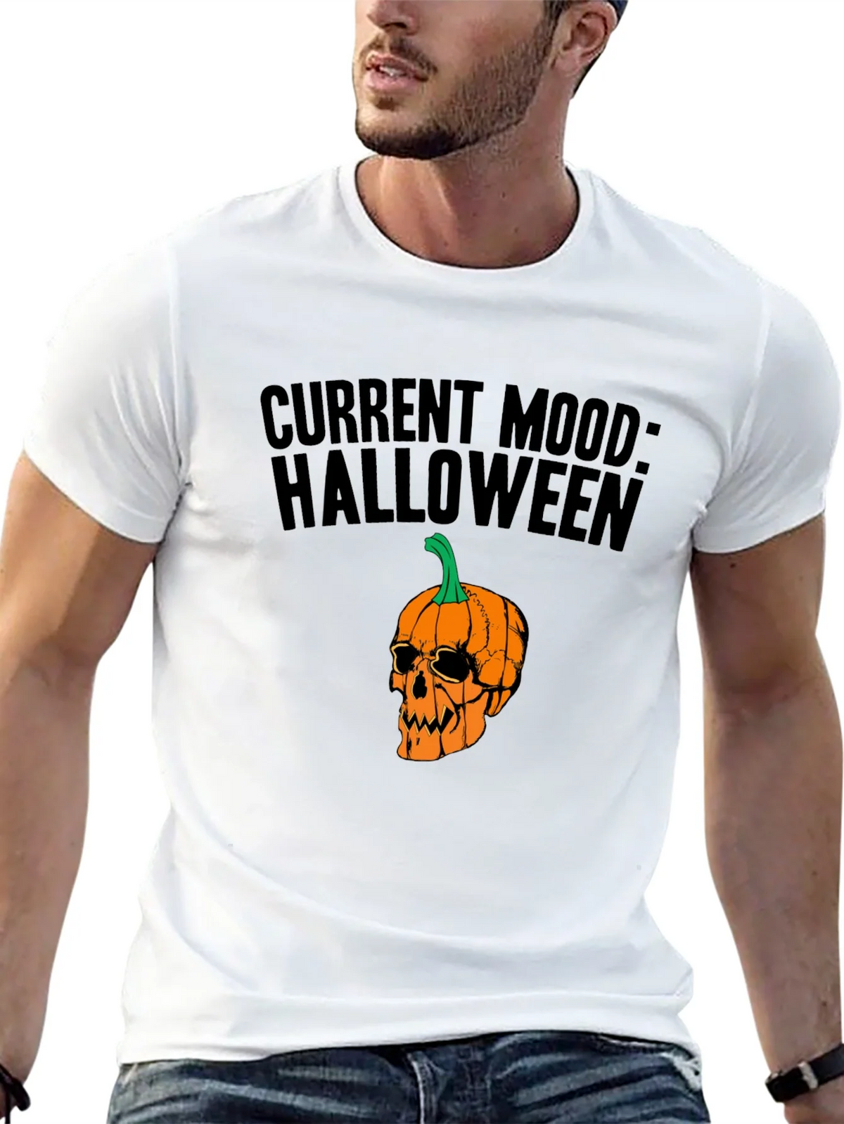 Halloween Mood Graphic Tee - Black Unisex T-Shirt product image 4