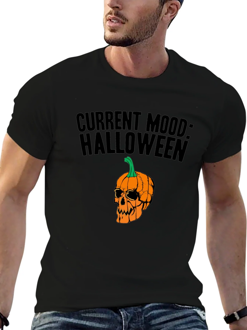 Halloween Mood Graphic Tee - Black Unisex T-Shirt product image 9