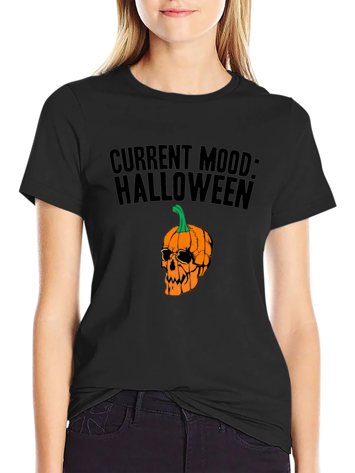 Halloween Mood Graphic Tee - Black Unisex T-Shirt product image 5