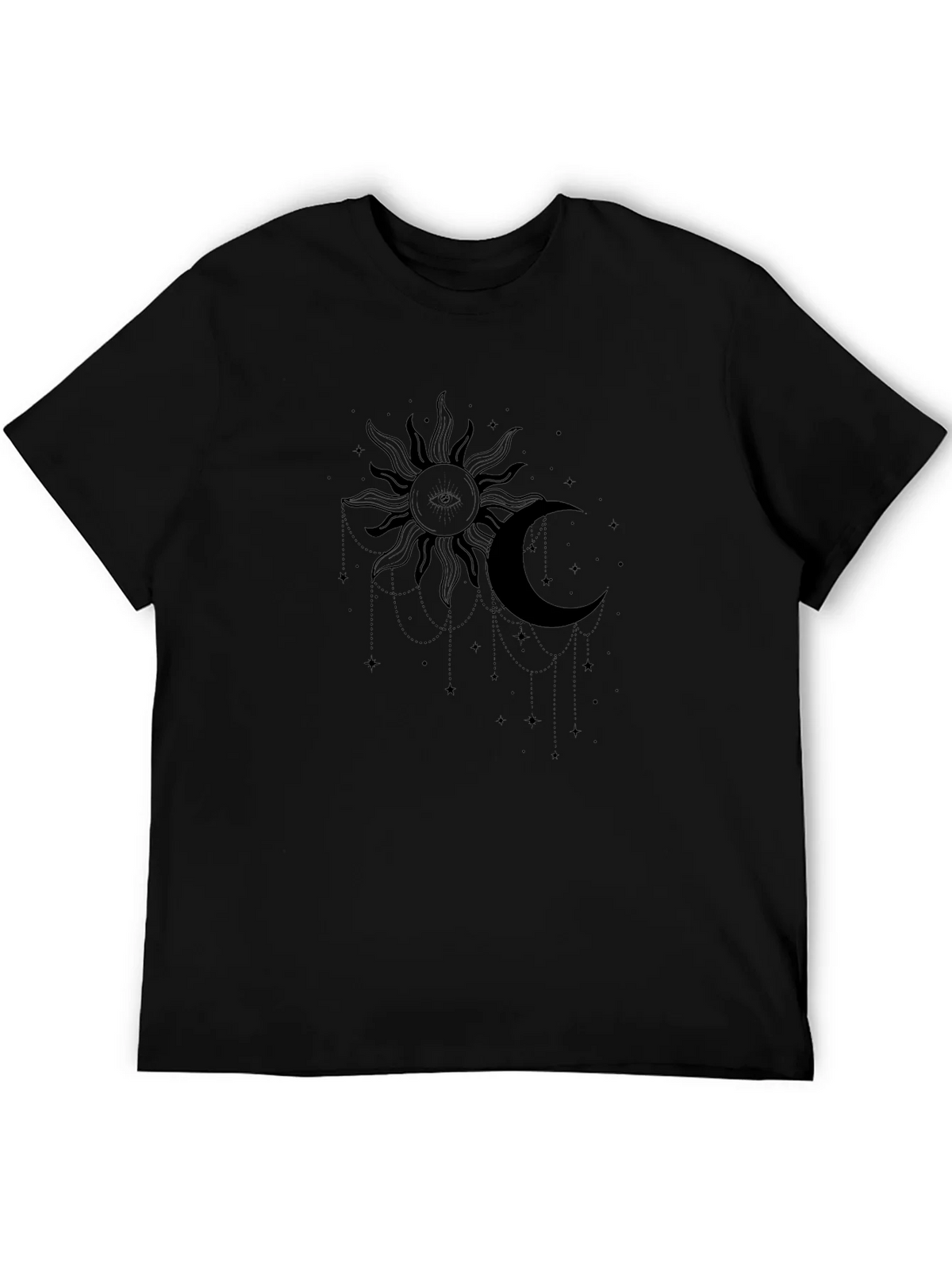 Celestial Sun and Moon Graphic Tee - Black product image 8
