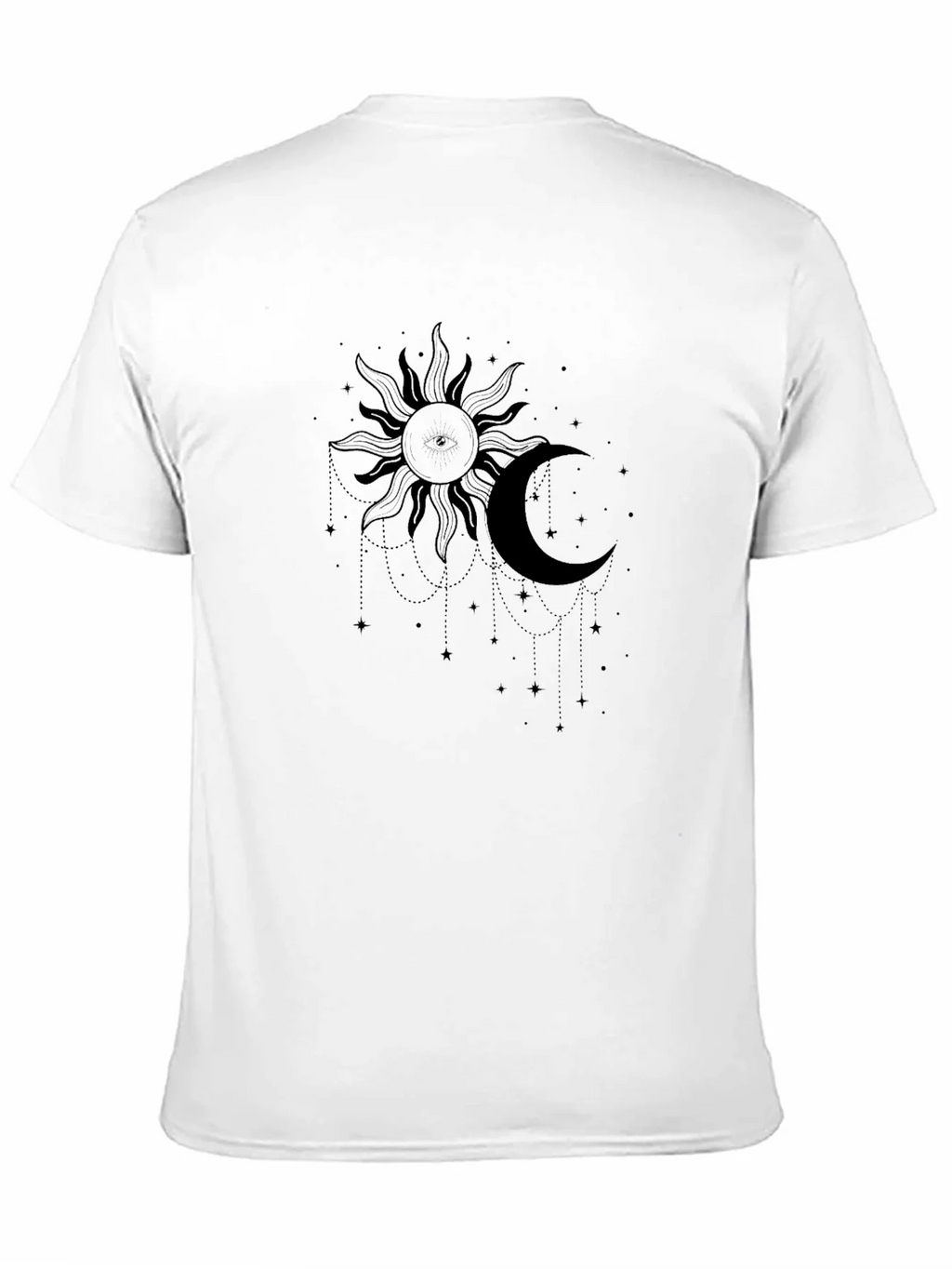 Celestial Sun and Moon Graphic Tee - Black product image 2