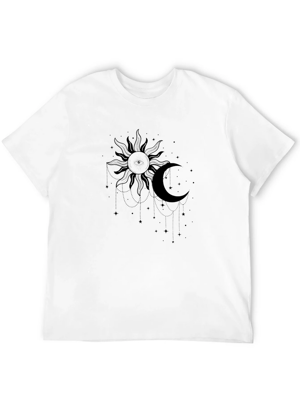Celestial Sun and Moon Graphic Tee - Black product image 3