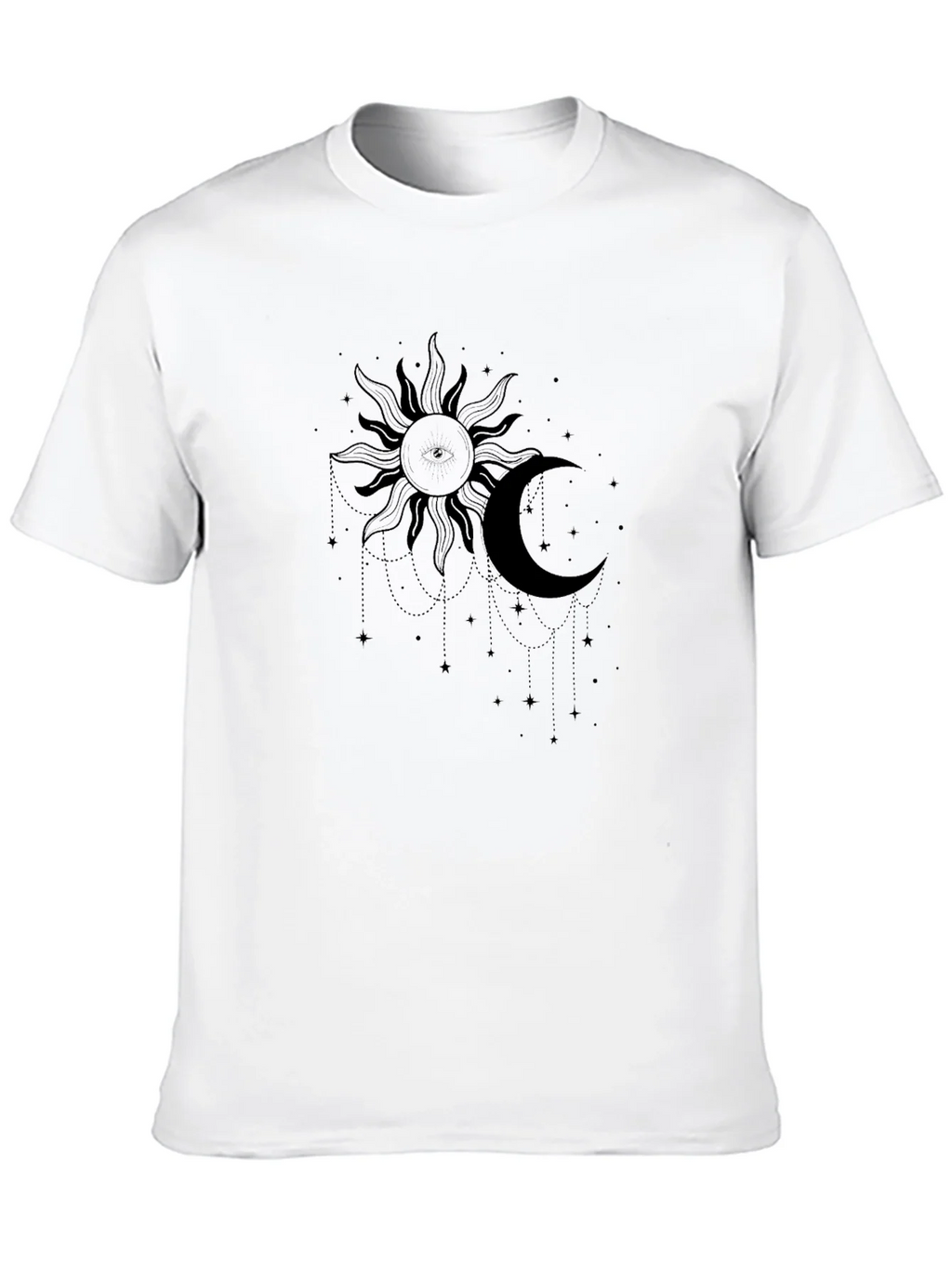 Celestial Sun and Moon Graphic Tee - Black product image 12
