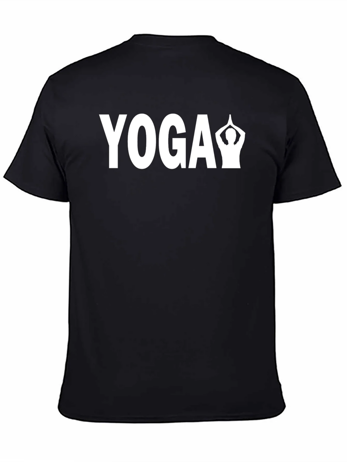 Yoga Pose Graphic Tee - Black Cotton Blend product image 7