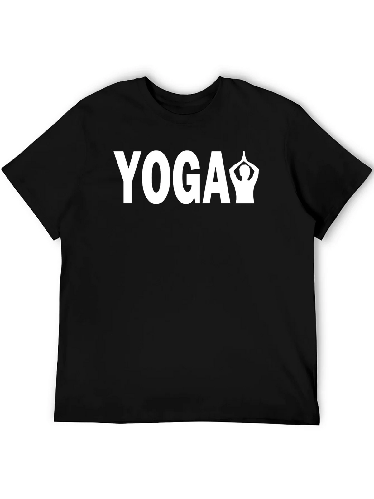 Yoga Pose Graphic Tee - Black Cotton Blend product image 8