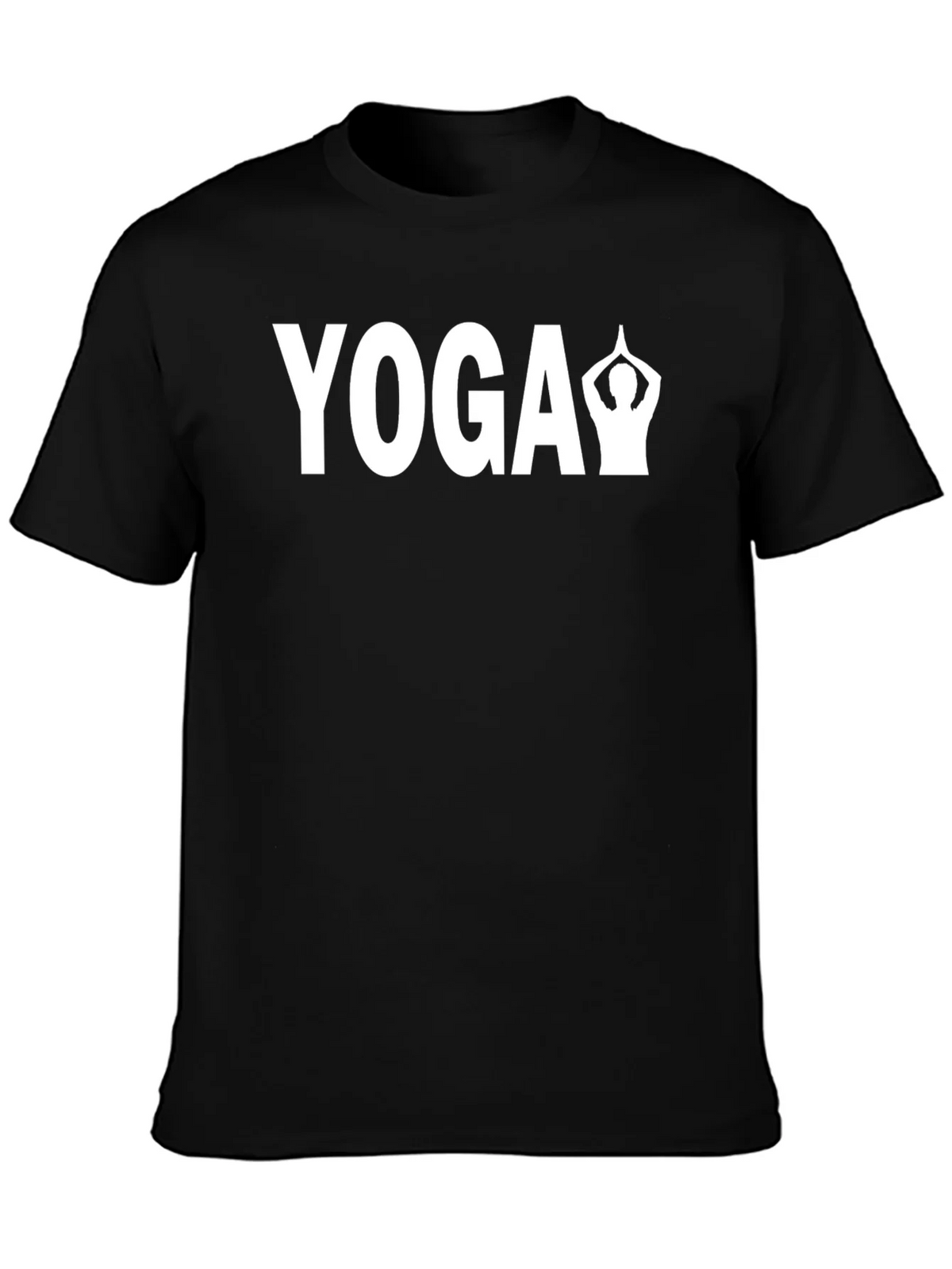 Yoga Pose Graphic Tee - Black Cotton Blend product image 6