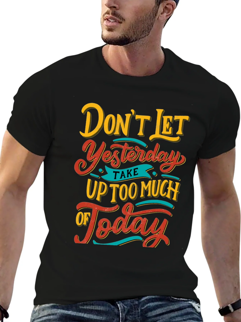 Inspirational Graphic Tee - Dont Let Yesterday T-Shirt product image 9