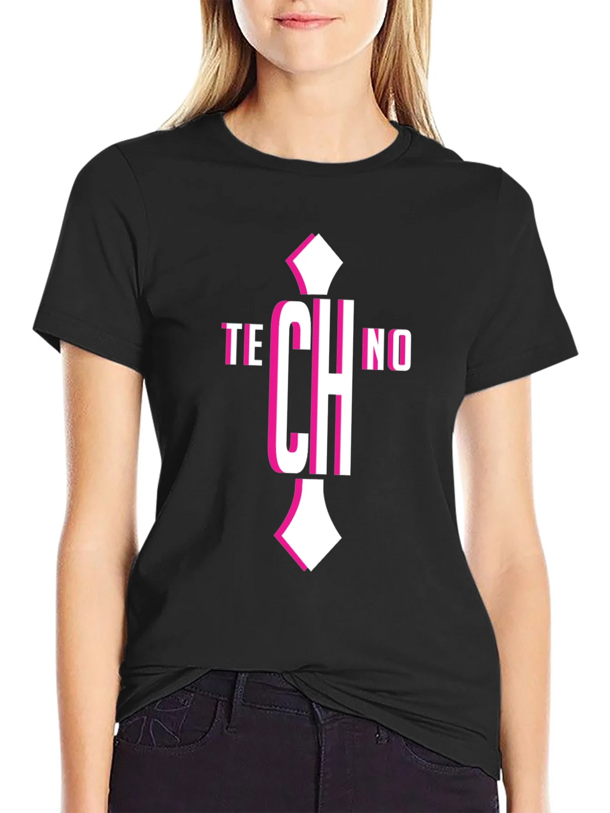 Techno Graphic Tee - Mens Short Sleeve Crew Neck Black product image 5
