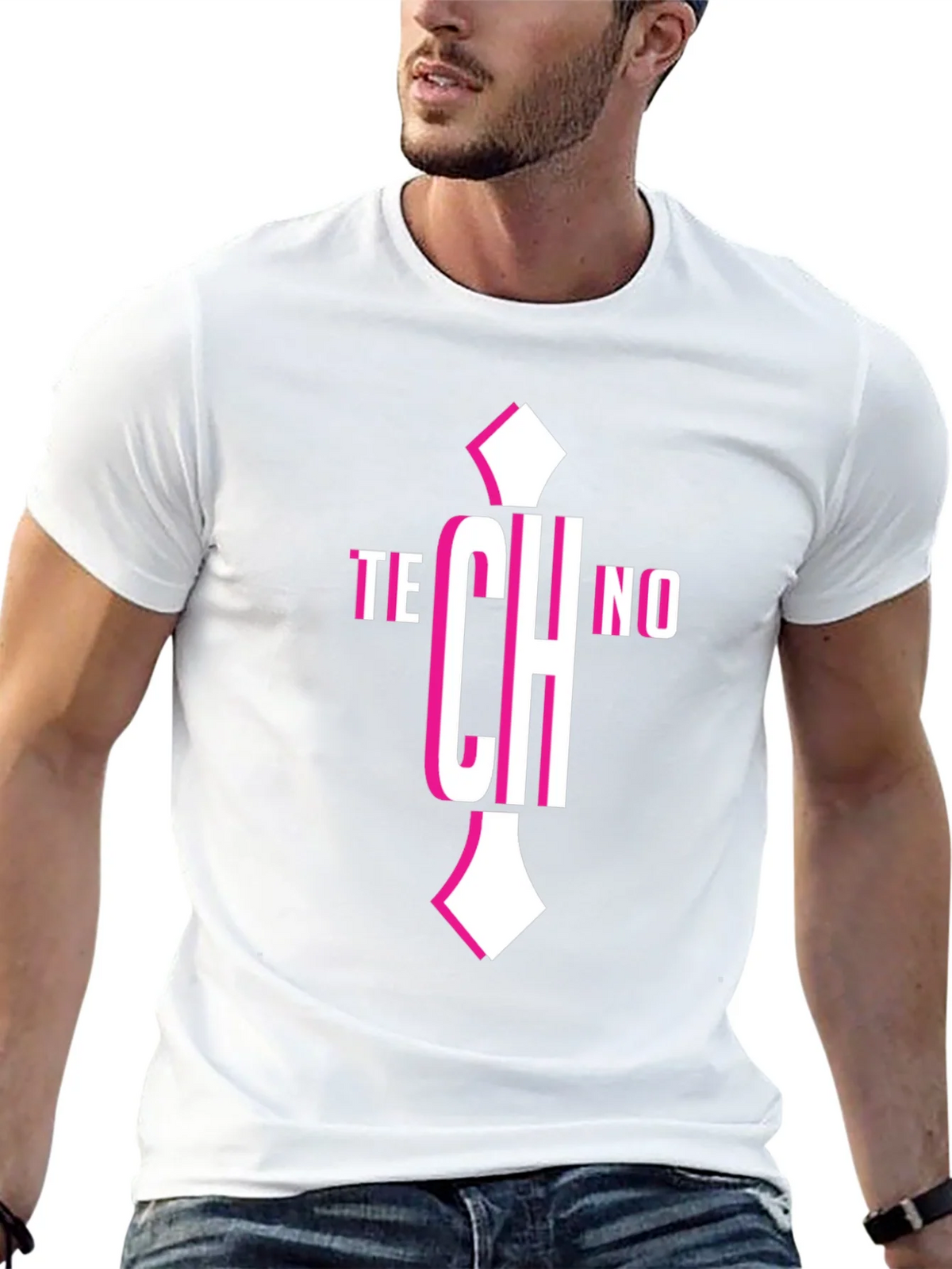 Techno Graphic Tee - Mens Short Sleeve Crew Neck Black product image 4