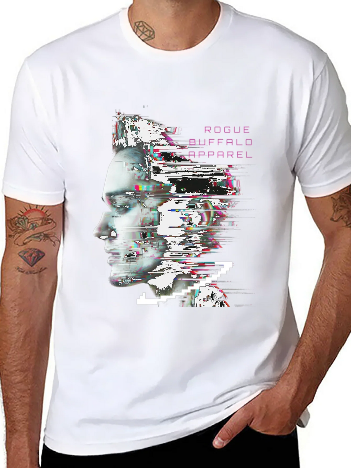 Rogue Buffalo Apparel Glitch Portrait T-Shirt product image 10