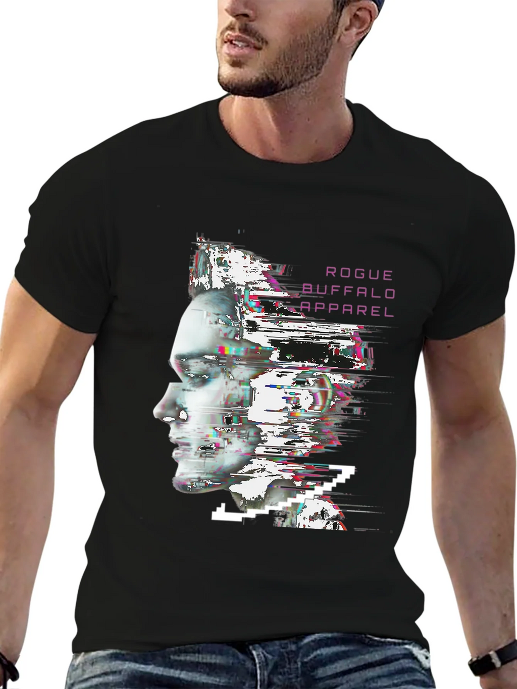 Rogue Buffalo Apparel Glitch Portrait T-Shirt product image 9