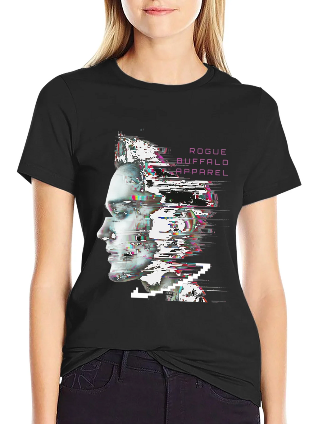 Rogue Buffalo Apparel Glitch Portrait T-Shirt product image 5