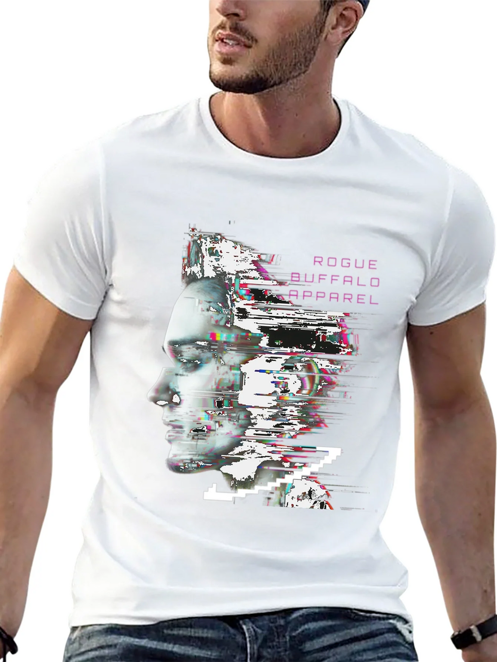 Rogue Buffalo Apparel Glitch Portrait T-Shirt product image 4