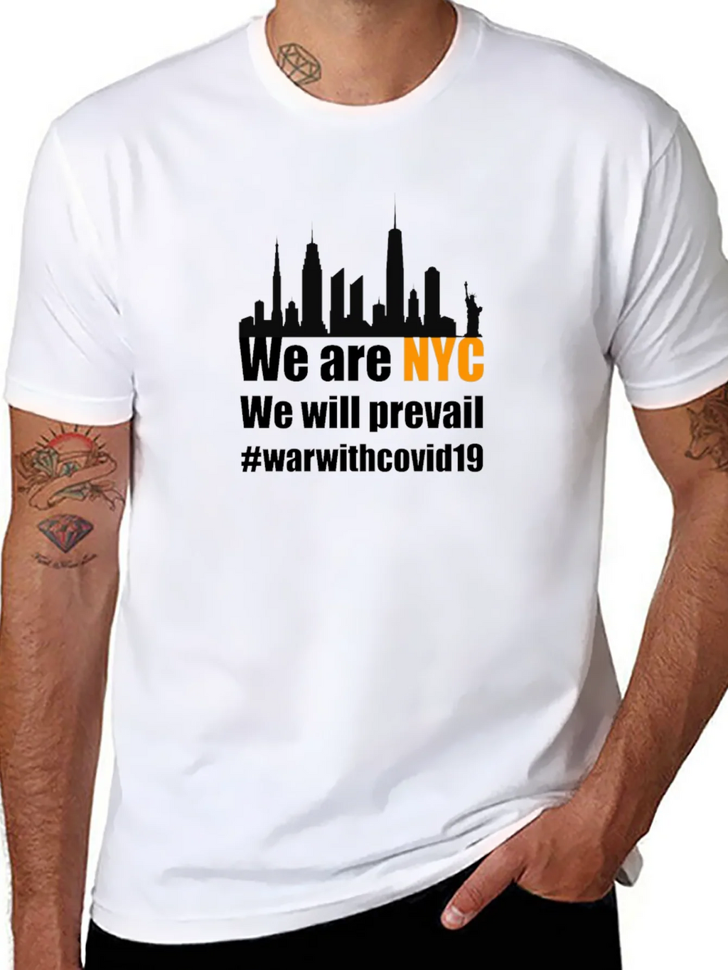 We are NYC T-Shirt - City Skyline Covid19 Support product image 10