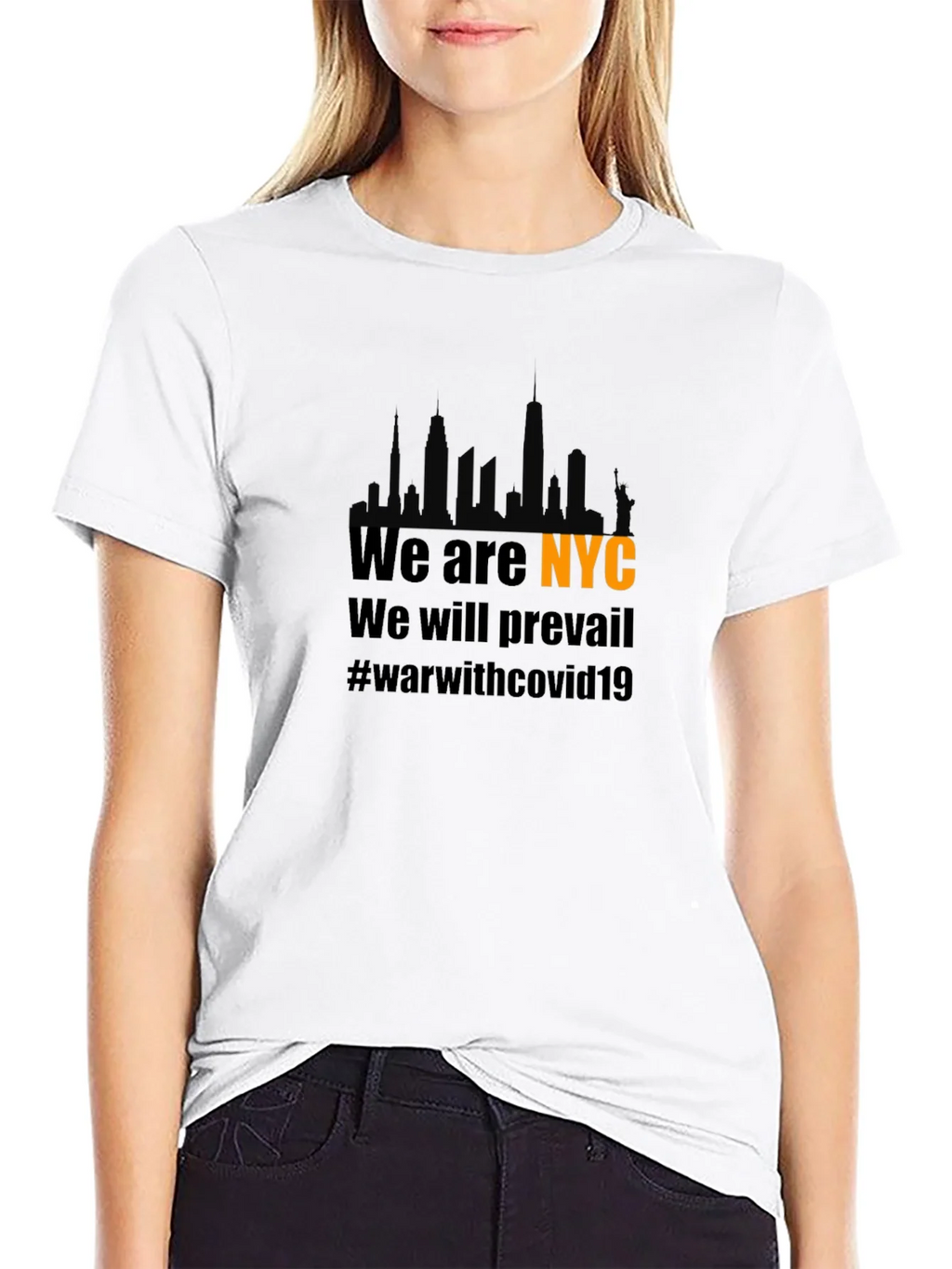 We are NYC T-Shirt - City Skyline Covid19 Support product image 11