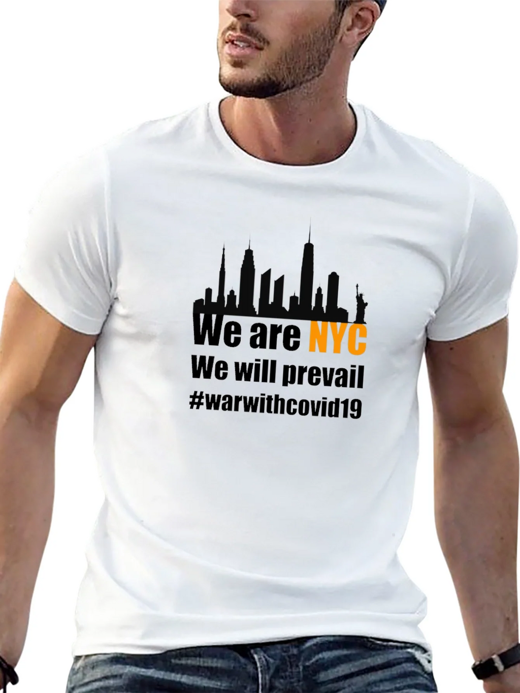 We are NYC T-Shirt - City Skyline Covid19 Support product image 4
