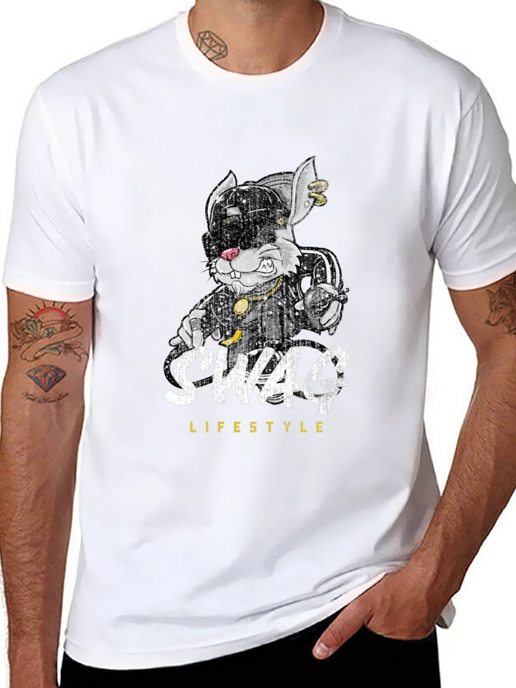 Swag Lifestyle Black Graphic T-Shirt product image 10