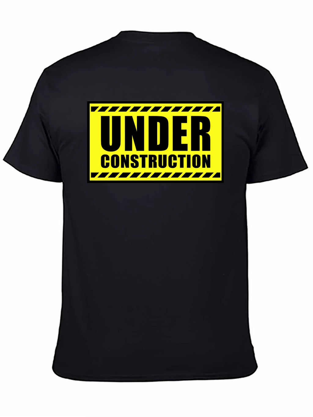Under Construction Graphic Tee - Black Cotton Crew Neck product image 7