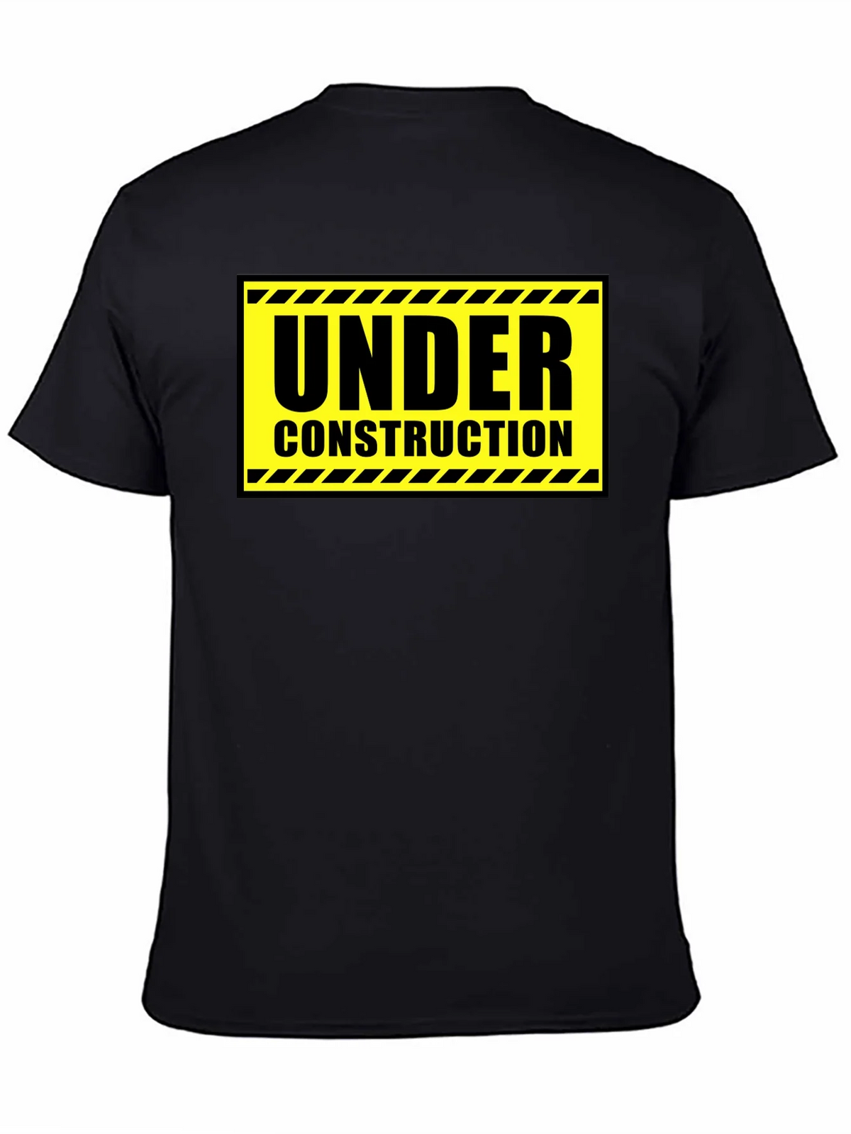 Under Construction Graphic Tee - Black Cotton Crew Neck product image 7