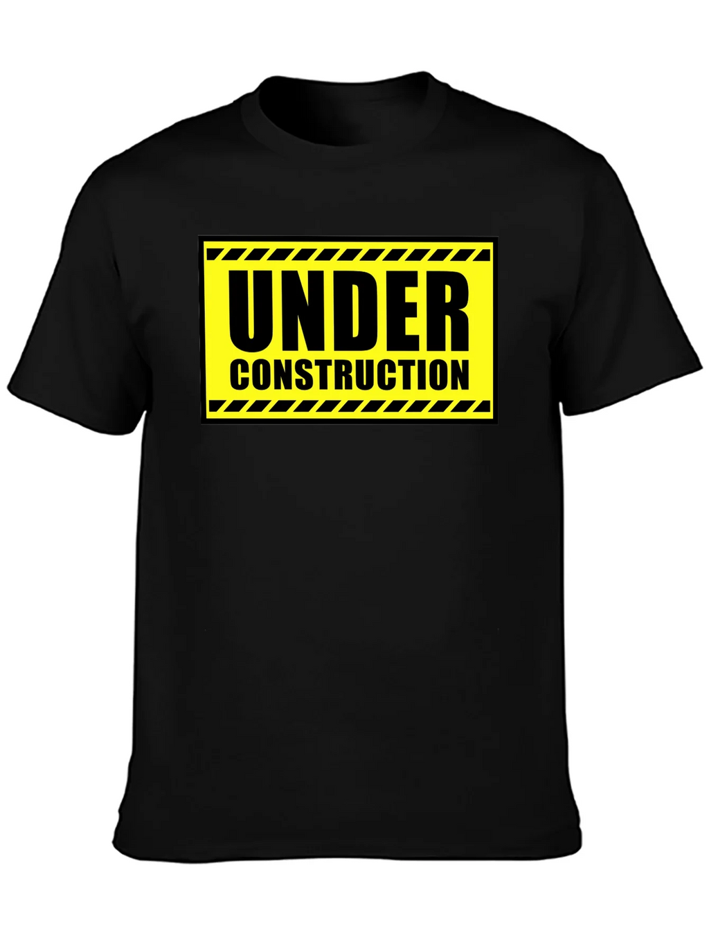 Under Construction Graphic Tee - Black Cotton Crew Neck product image 6