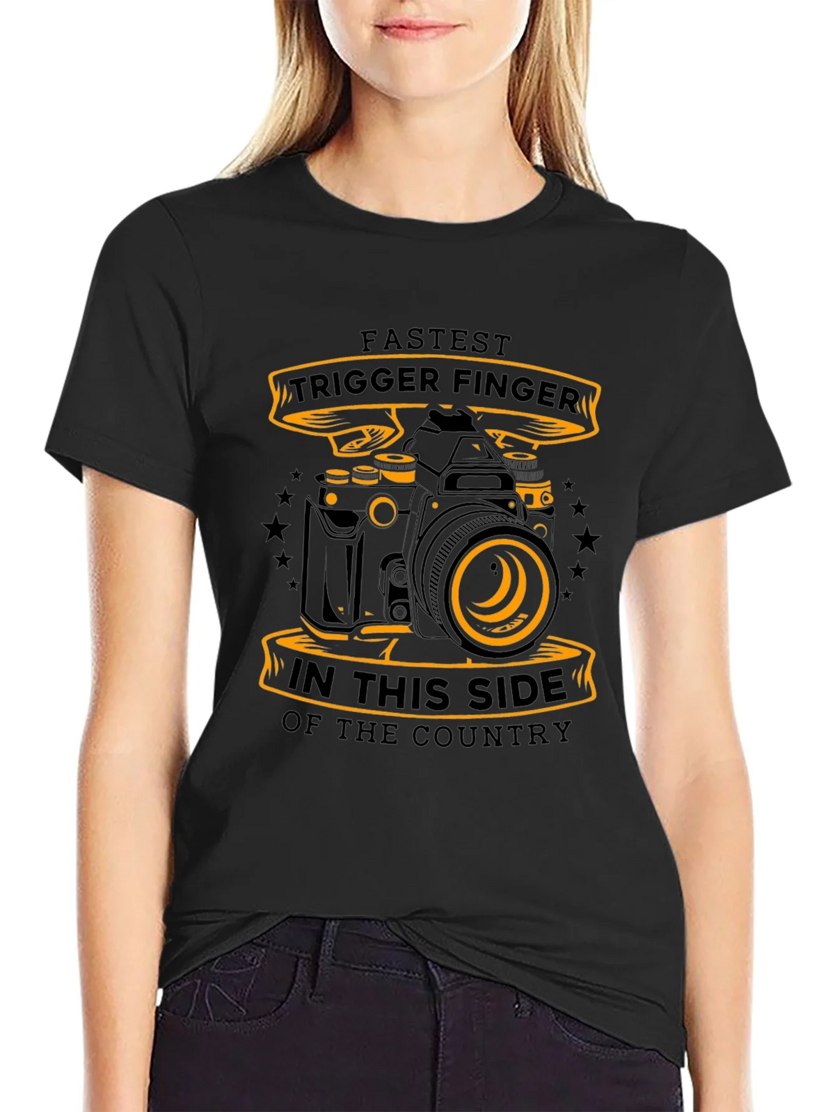 Fastest Trigger Finger Camera Graphic T-Shirt product image 5